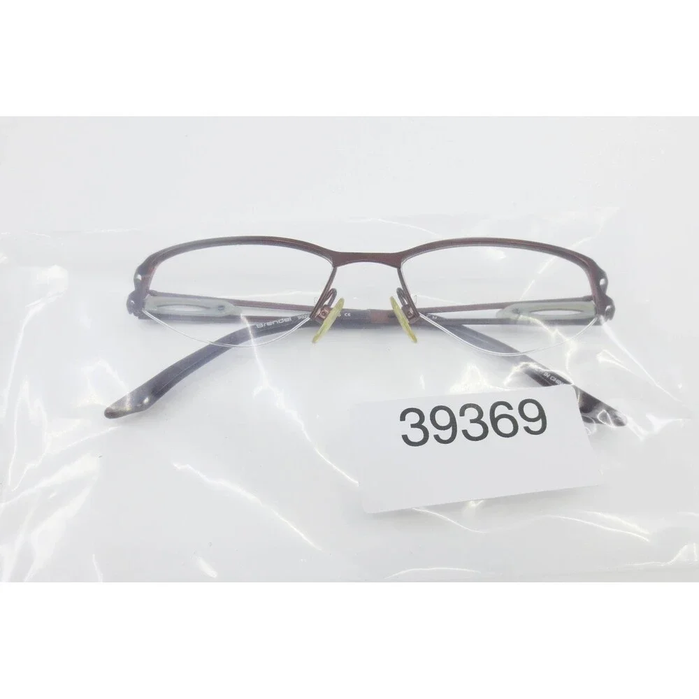 Brendel Eschenbach 902089 60 Burgundy Brown Cat Eye Semi Rimless Eyeglass Frames